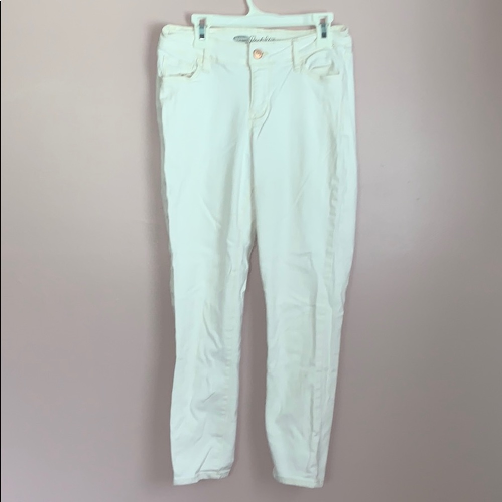 White Mid-Rise Jeans